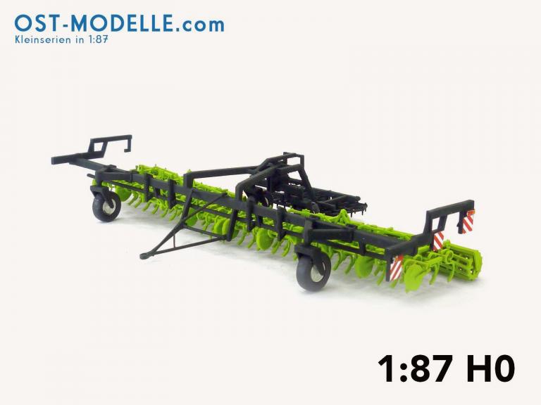 Koppelwagen T890 A01 Bodenbearbeitung 2 Feingrubber B231 mit Stabkrümmlern Arbeitsstellung gruen neu
